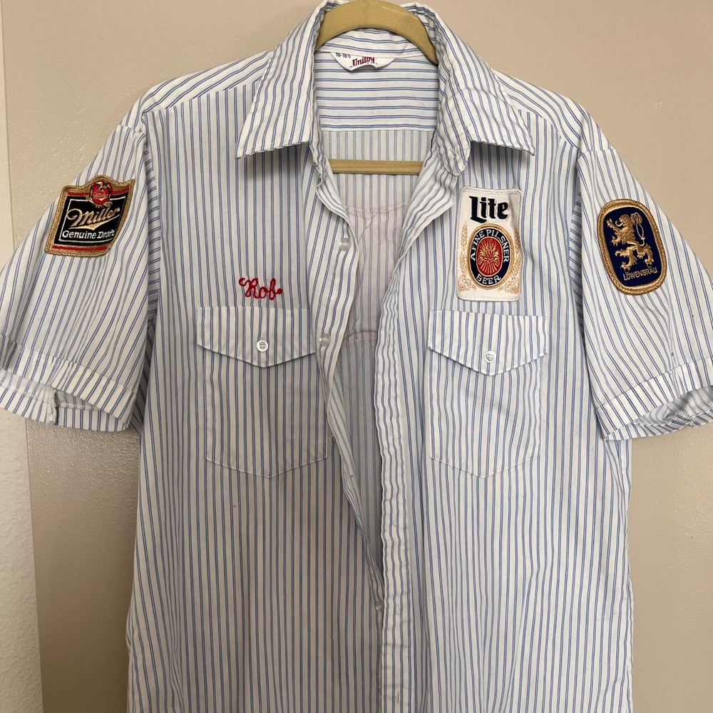 Vintage Miller Beer Collared Shirt